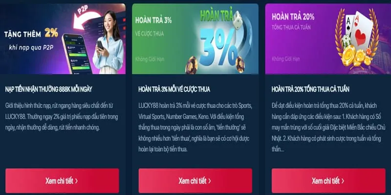 Trưng bày các loại trò chơi Xèng đa dạng tại luck8 chính thức